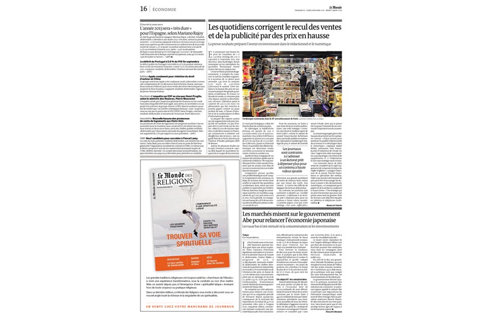 Reportage publié dans Le Monde en janvier 2013.