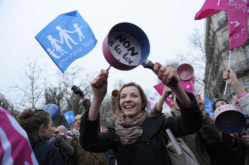 Manifestation contre le mariage des homosexuels