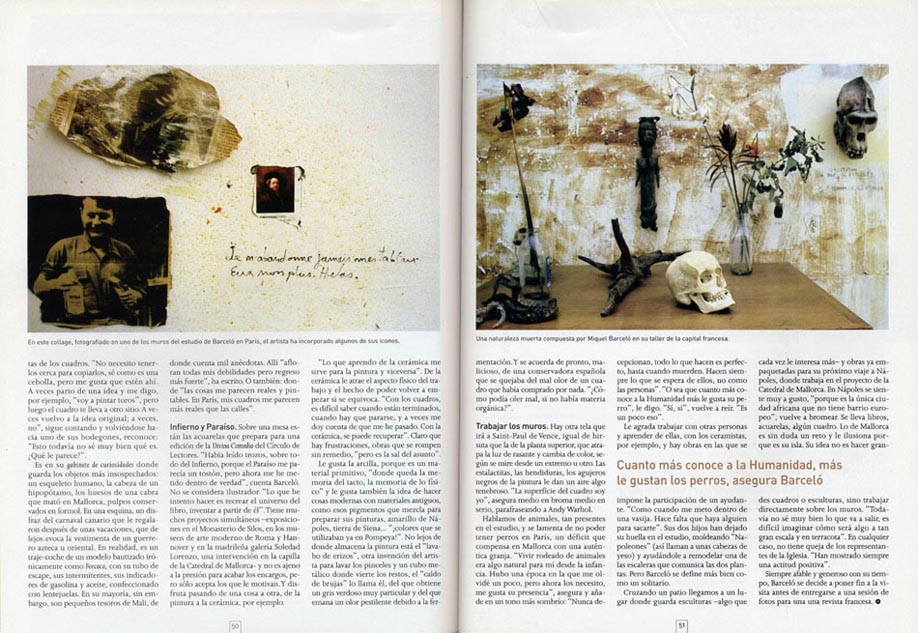Reportage publié dans Descubrir el Arte (Espagne) en juin 2002.