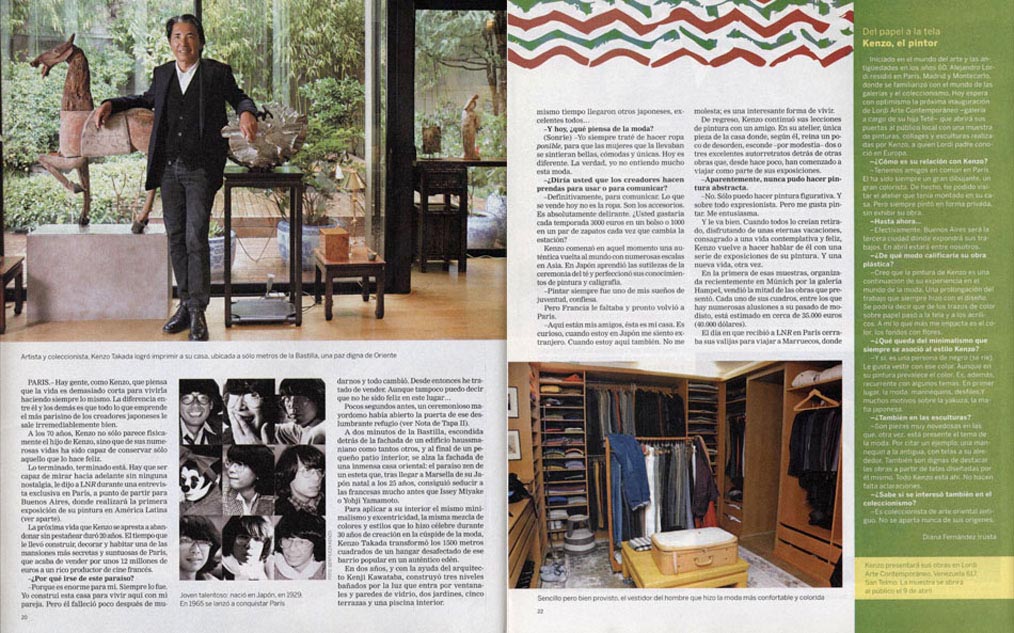 Reportage publié dans le Magazine de La Nacion en mai 2009.
