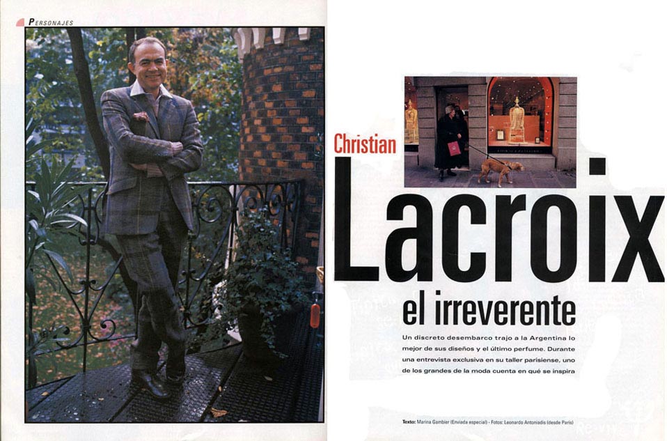 Portrait publié dans le Magazine de La Nacion