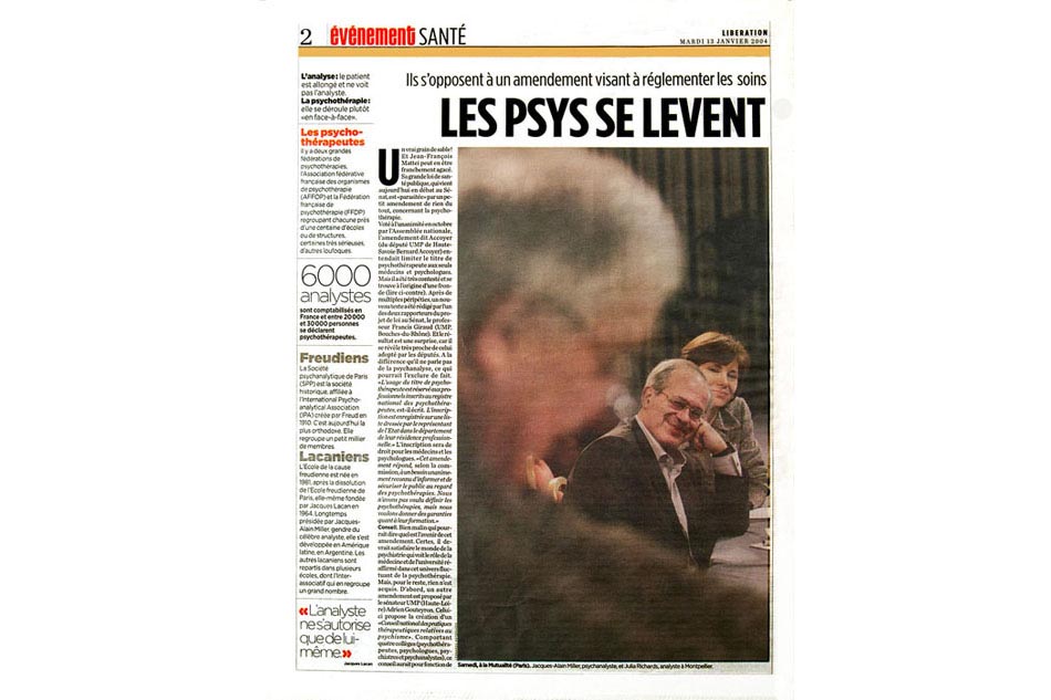 Reportage publié dans Libération du 13 janvier 2004.