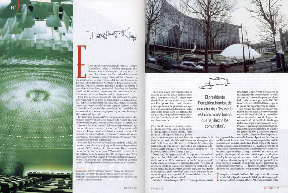 Reportage publié dans le magazine 3 Puntos, à Buenos Aires en mars 2001.