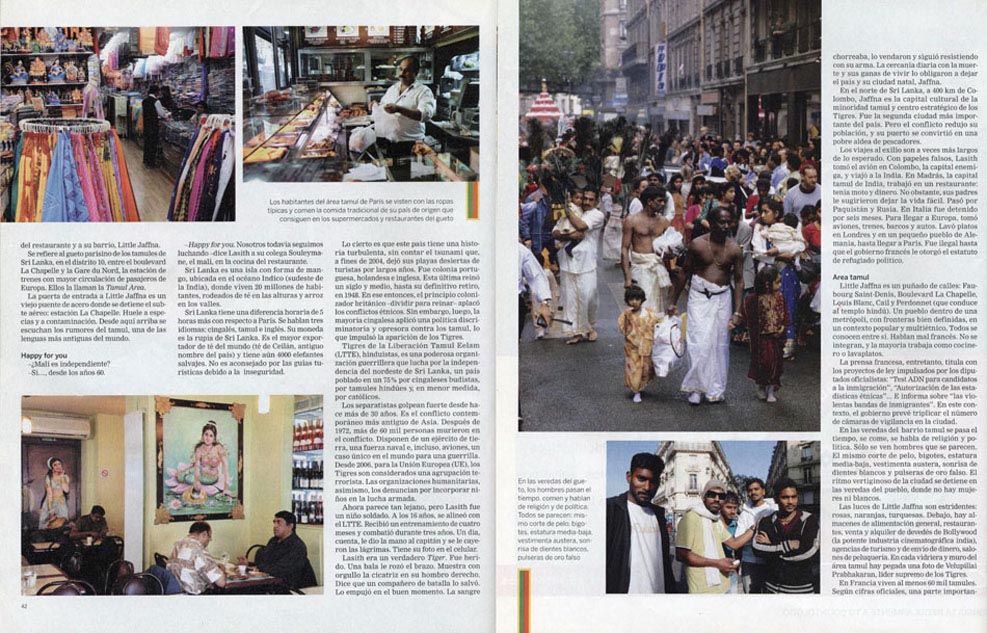 Reportage publié dans le magazine de La Nacion en octobre 2008.