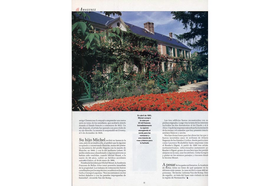 Reportage publié dans le magazine de La Nacion le 10 décembre 2000