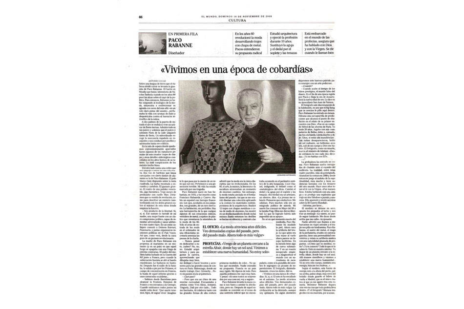 Reportage publié dans le quotidien El Mundo le 16 novembre 2008.