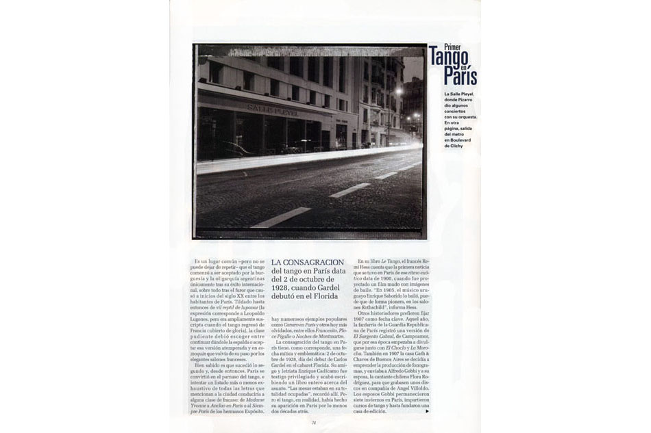 Reportage publié dans le Magazine de La Nacion le 9 décembre 2001.