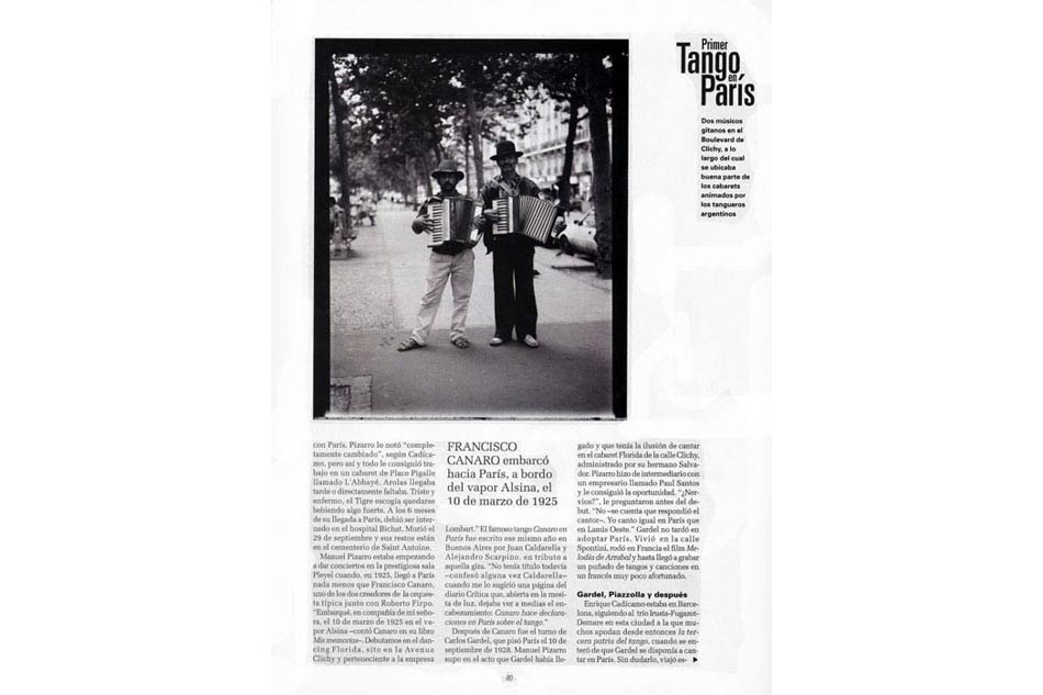 Reportage publié dans le Magazine de La Nacion le 9 décembre 2001.