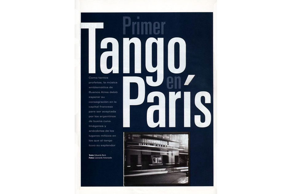 Reportage publié dans le Magazine de La Nacion le 9 décembre 2001.